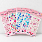 Gem Stickers - Faceted Hearts Stars and Floral Shapes