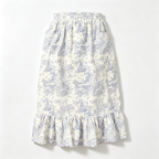 CouldNook Pink Toile Waist Apron - Flowing Ruffle Serving Layer