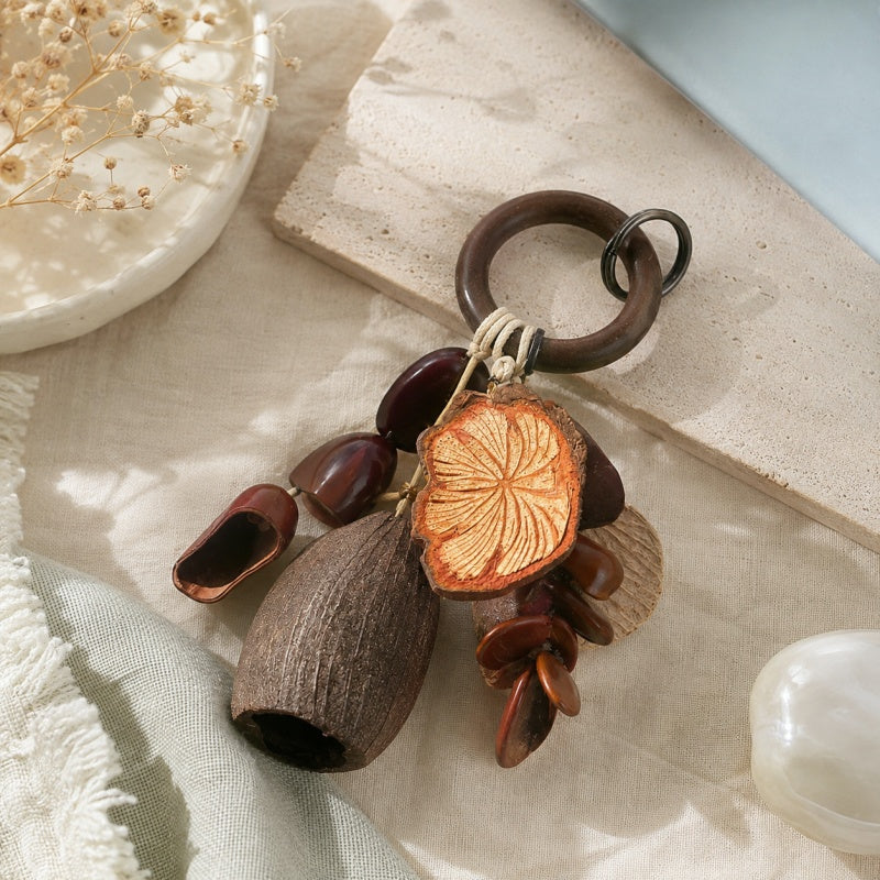 CouldNook Flower Seed Shell Bag Charm - Loop Clasp Attachment