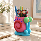 CouldNook Snail Pen Holder - Spiral Shell And Raised Eye Stalks