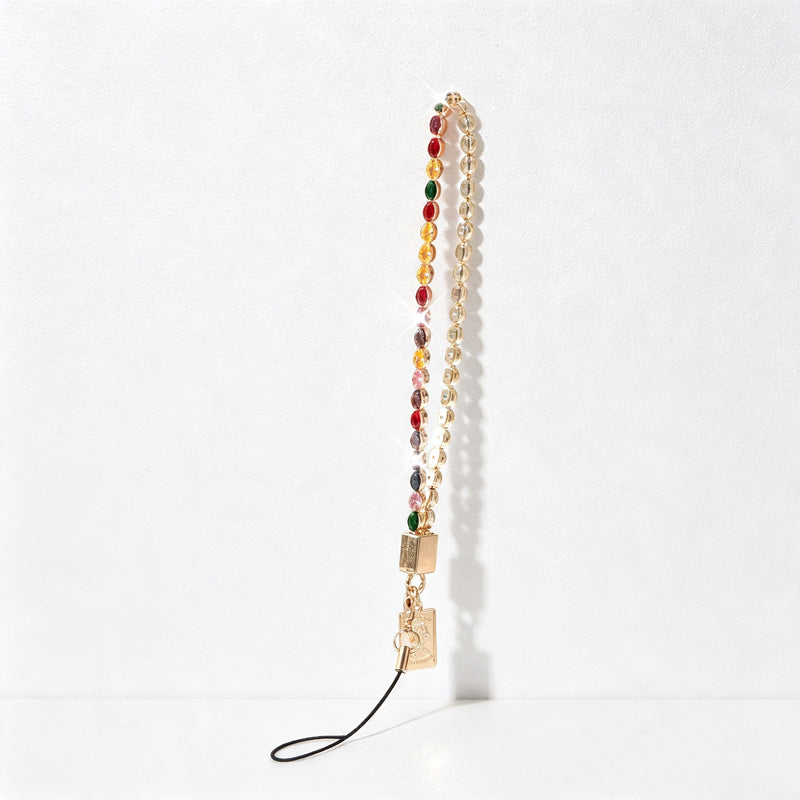 CouldNook Rhinestones Set Wrist Phone Strap with Closely Set Reflective Stones