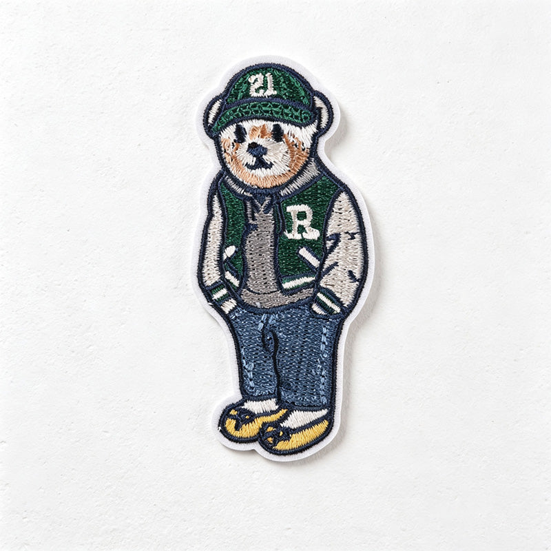CouldNook Bear Embroidered Patch - Towel Stitch Character Designs