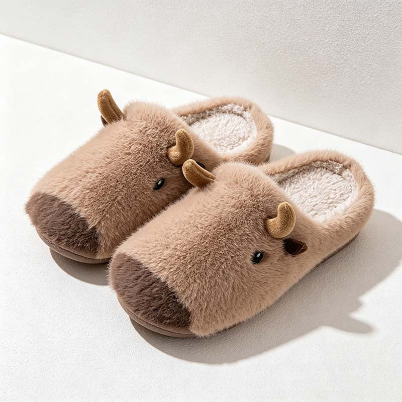CouldNook Capybara Plush Slippers - Three Open-Back Colors Collection