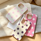 CouldNook iPhone 17 Series Matte Polka Dot Phone Case - Playful Dot Pattern Cover