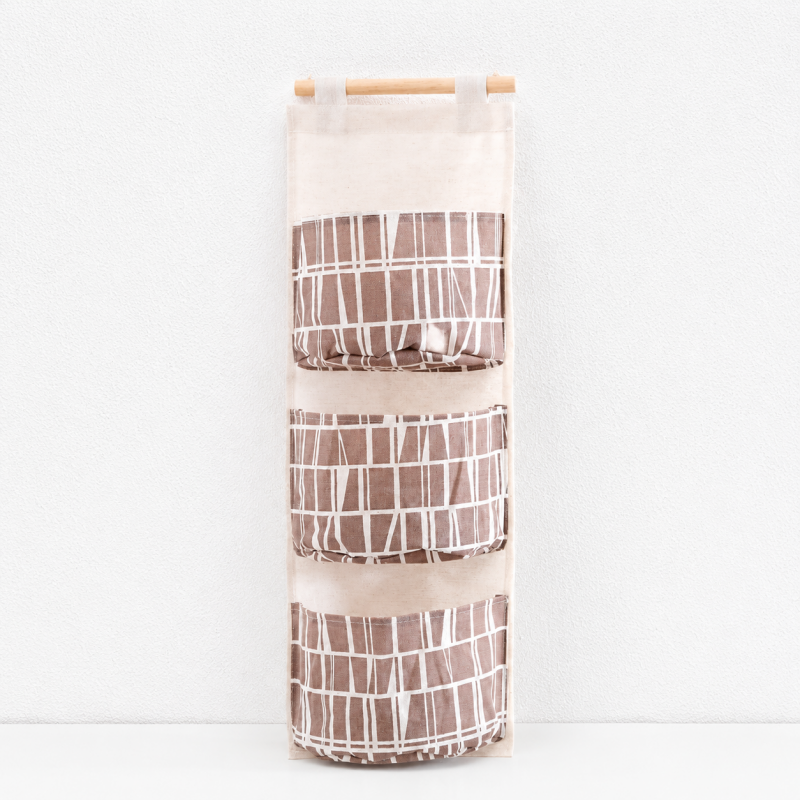 CouldNook Three-Pocket Hanging Organizer - Animal Grid Pattern Choices