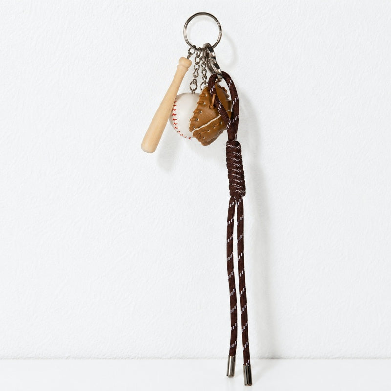 CouldNook Baseball Keychain Charm - Bat Ball and Glove Designs
