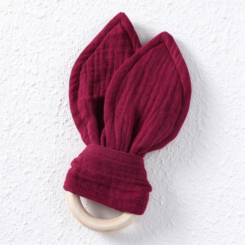 Bunny Ear Teething Ring with Cotton Fabric