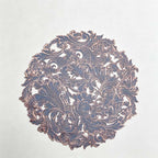 CouldNook Round PVC Placemat - Metallic Scrollwork Color Designs