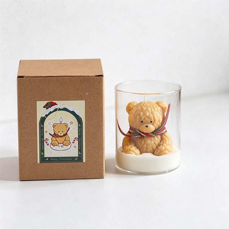 CouldNook Christmas Figure Candle - Sculpted Holiday Characters In Clear Cups