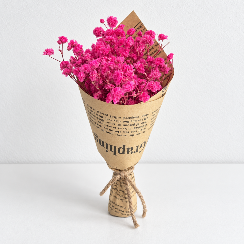 CouldNook Mini Dried Flower Bouquet - Newsprint Style Wrap