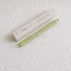 CouldNook Floral Relief Taper Candle - Raised Ornament