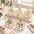 CouldNook Pastel Christmas Tree Greeting Card - Shaped Painted Top
