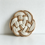 CouldNook Woven Knot Drink Coaster - Warm Table Accent