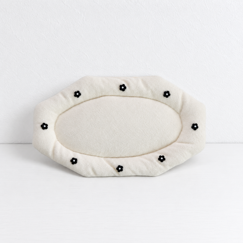CouldNook Velvet Pearl Jewelry Mat - Scalloped Oval Tray
