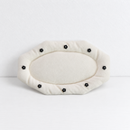 CouldNook Velvet Pearl Jewelry Mat - Scalloped Oval Tray