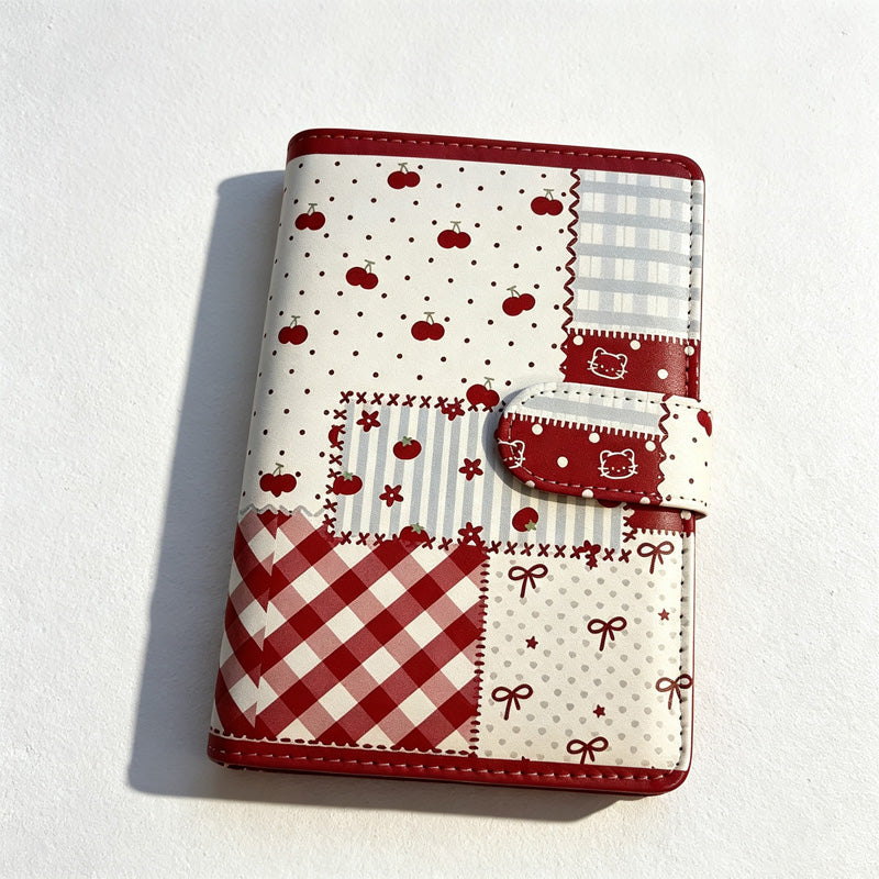 CouldNook Cherry Patchwork Ring Binder - A6 Refillable Notebook