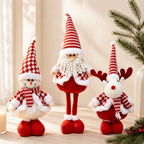 CouldNook Extendable Christmas Character Doll - Striped Hats and Standing Pose