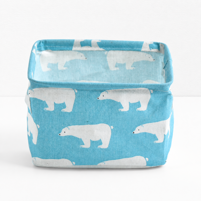 CouldNook Foldable Fabric Storage Basket - Printed Open-Top Designs