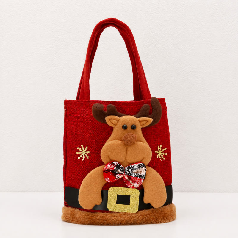 CouldNook Christmas Gift Bag - Character Details and Festive Fabric Patterns