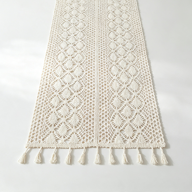 CouldNook Crochet-Look Table Runner - Console Table Accent