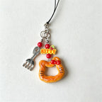 CloudNook Cat Pretzel Bag Charm‑Cute Resin Phone Strap