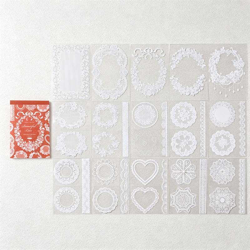 CouldNook Lace PET Sticker Book - Vintage Border Designs