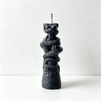 CouldNook Serpent‑Sculpted Scented Pillar Candle‑Vintage Halloween Decor