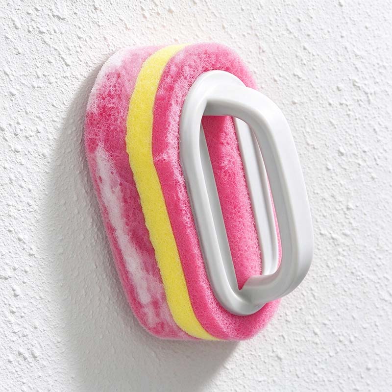 CouldNook Handled Cleaning Sponge - Raised Grip And Layered Oval Pad
