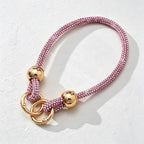 CouldNook Rhinestones Set Short Phone Strap with Rounded Bead Sections