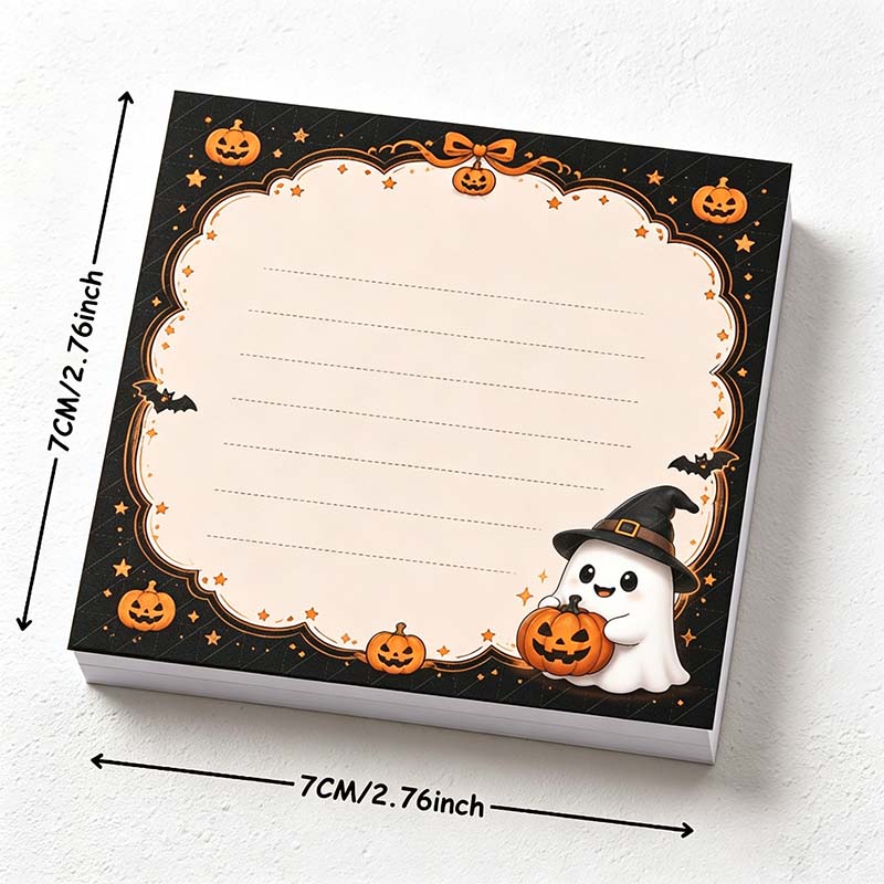 CouldNook Halloween Scene Sticky Notes - Castle Border or Witch Ghost
