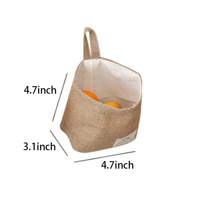 CouldNook Small Hanging Lined Organizer Basket - Simple Storage Accent