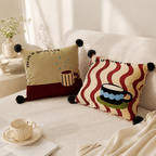 CouldNook Graphic Pillow Cover - Playful Corner Pom-Pom Accents