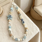 CloudNook Ocean Starfish Phone Charm‑Coastal Beaded Wrist Strap