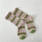 CouldNook Striped Crew Socks-Horizontal Stripe Pattern