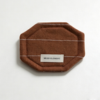 CouldNook Striped Octagon Drink Coaster - Warm Table Accent