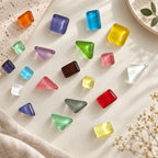 CouldNook Irregular Glass Refrigerator Magnet - Multicolor Stone Shapes