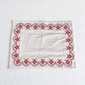 Embroidered Table Cloth with Red or Blue Border