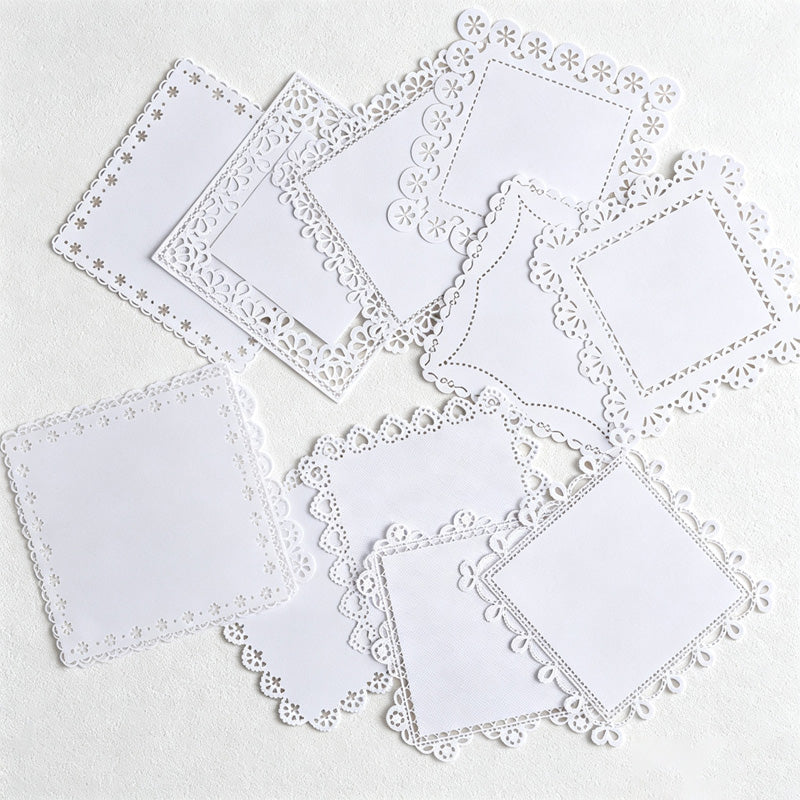 CouldNook Lace Paper Decoration Set - Openwork Borders and Delicate Cutout Motifs