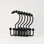 CouldNook Beaded Shower Curtain Hook - Rounded Metal Profile