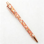CouldNook Floral Ballpoint Pen - Wrapped Barrel and Metallic-Tone Clip Details