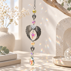 CouldNook Angel Wing Hanging - Faceted Heart And Teardrop Bead Detail