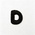 CouldNook Mini Alphabet Applique Patch - Black Embroidered Letter Options