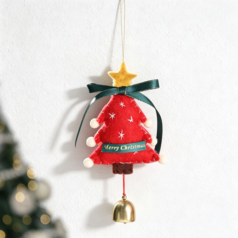 CouldNook Christmas Hanging Ornament - Layered Bow and Bell Detail