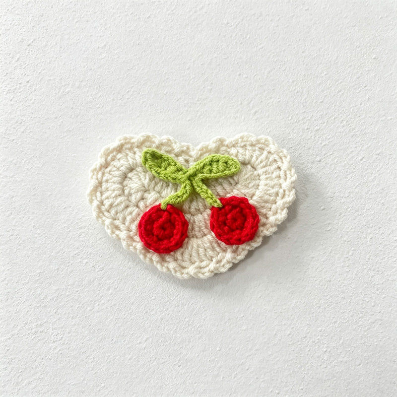 CouldNook Yarn Floral Applique Patch - Three Raised Motif Designs