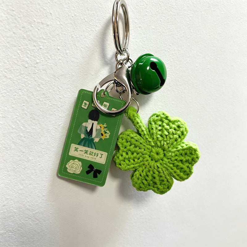 CouldNook Yarn Clover Keychain - Single and Ring Options