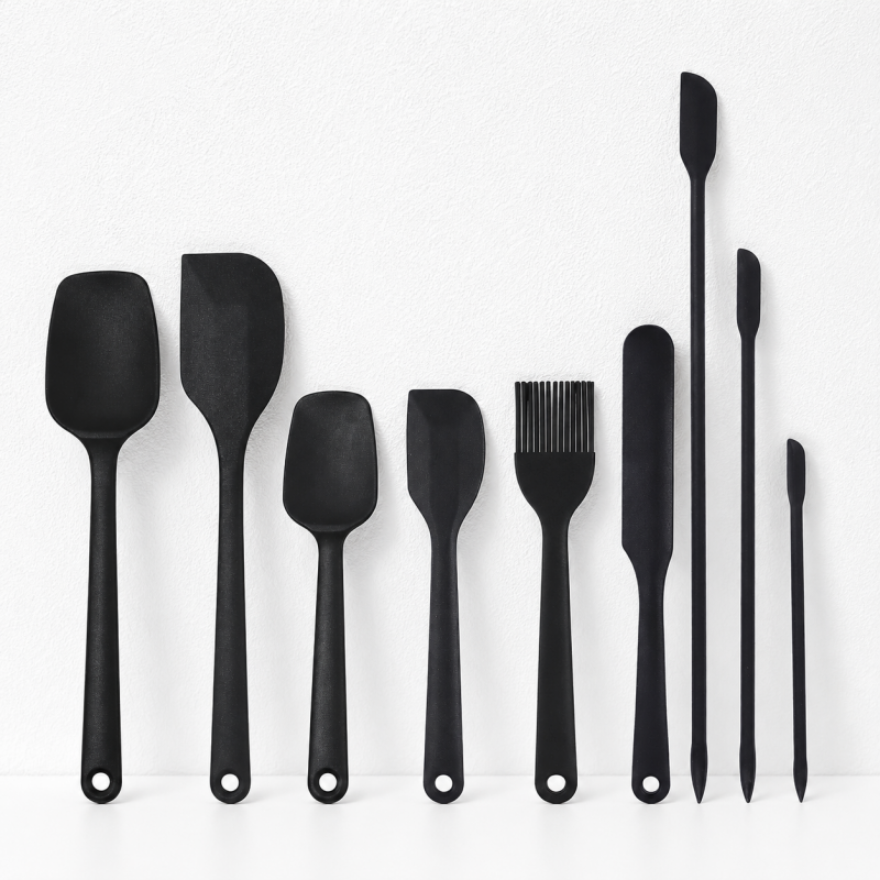 CouldNook Silicone Baking Utensil Set - Spatula and Brush Mix