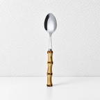 CouldNook Burnt Bamboo Handle Flatware - Stainless Steel Dining Collection