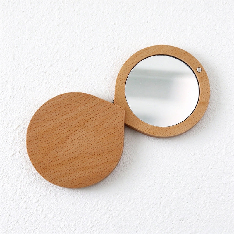 Wooden Pocket Mirrors with Varied Cover Designs