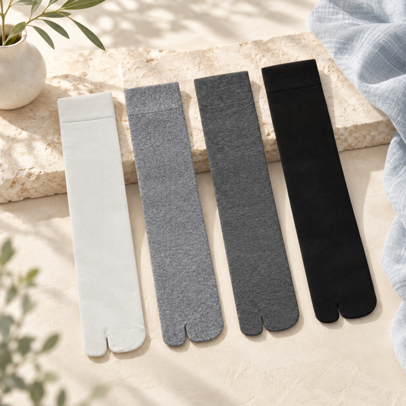 CouldNook Split-Toe Socks - Plain Calf Length
