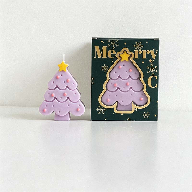 CouldNook Christmas Tree Scented Candle - Scalloped Branches And Star Topper